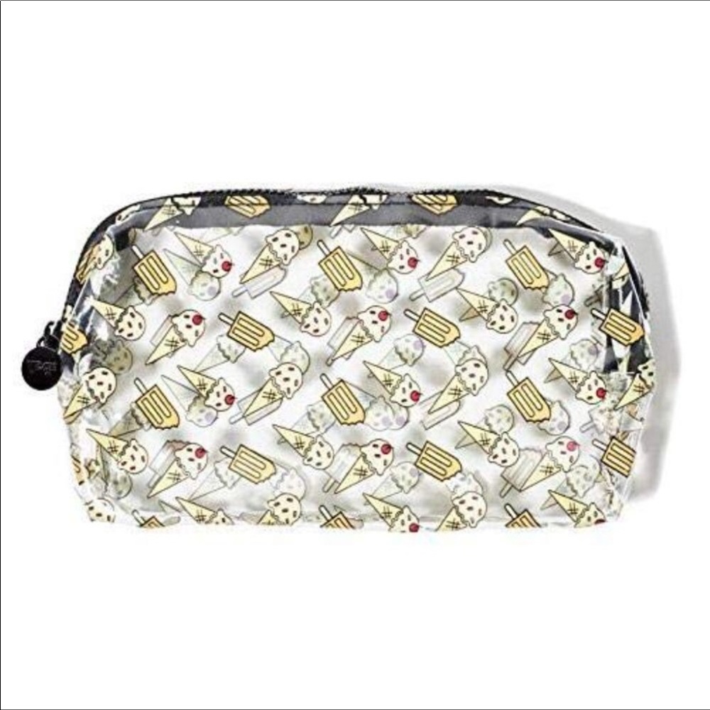 IPSY CLEAR ICE CREAM COSMETIC MAKEUP BAG NWOT